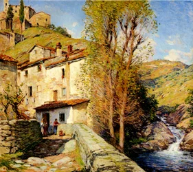 Alte Mühle in Pelago, Italien, 1913